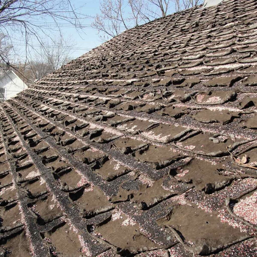 Deteriorated Asphalt Roof